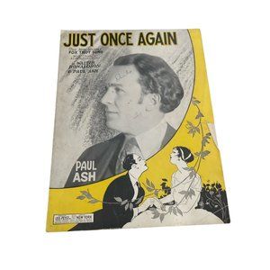 just Once Again 1927 Walter Donaldson Paul Ash With Ukulele Accompaniment Fox Tr